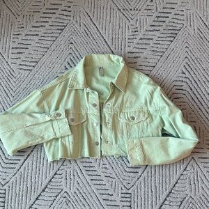 Zara Light Green Denim Jacket